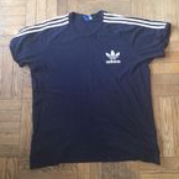 ADIDAS old school trefoil T shirt , blue, size XXL , - Picture 1 of 4